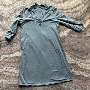 EUC Neon Buddha gray jersey tee dress, size XL